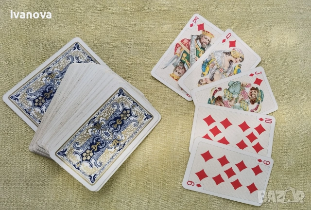 Редки ретро колекционерски карти от 1950г Piatnik Baroque, снимка 2 - Карти за игра - 54963287