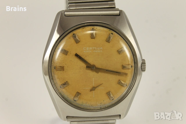 1950's CERTINA Kurth Freres Стоманен Швейцарски Часовник, снимка 4 - Мъжки - 54995857