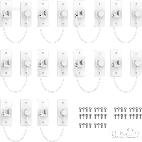 FUNYKICH 10 бр. предпазна кабелна ключалка за безопасност на деца и домашни любимци