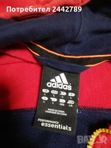 Adidas Performance Essentials с Ленти през качулката, снимка 2 - Суичъри - 54778814