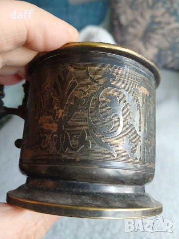 Подстаканчик, снимка 3 - Антикварни и старинни предмети - 54355754
