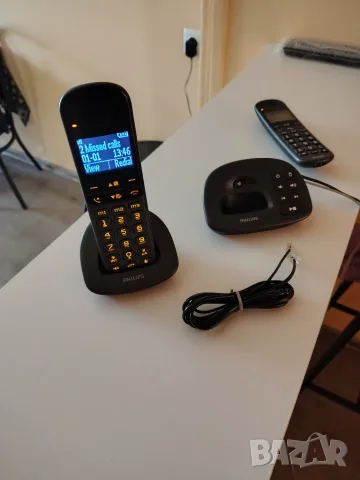 Безжични Стационарни Телефони Philips XL495 Duo, снимка 5 - Стационарни телефони и факсове - 55434974