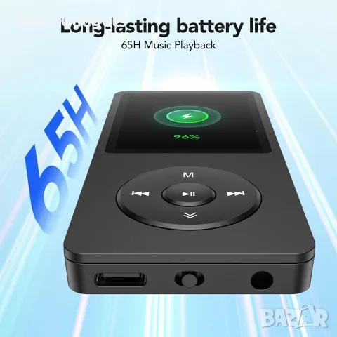 MP3 плейър AGPTEK A02S 16GB с Lossless звук, до 70 часа работа и слот за microSD, снимка 3 - MP3 и MP4 плеъри - 55554935