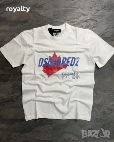 DSQUARED2 Нова Бяла Мъжка Тениска 