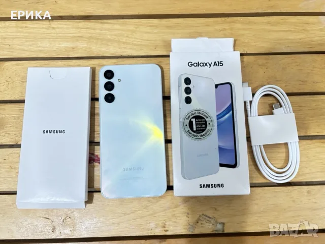 НОВ Смартфон Samsung Galaxy A15 5G Cream + оригинален калъф
