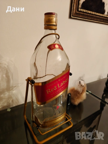 Празна бутилка от Johnnie Walker Red Label 4.5L с люлка, снимка 5 - Други ценни предмети - 54297396
