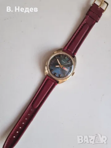 SLAVA кал. 2428, 26 jewels USSR, 2428, case 37mm, Au 5, TOP!, снимка 9 - Мъжки - 55578601