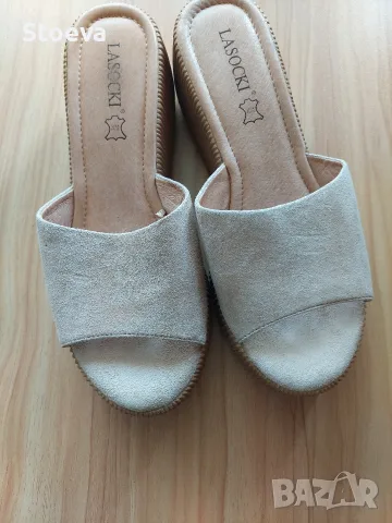 Дамски чехли Lasockj на платформа #39, снимка 4 - Чехли - 55315771