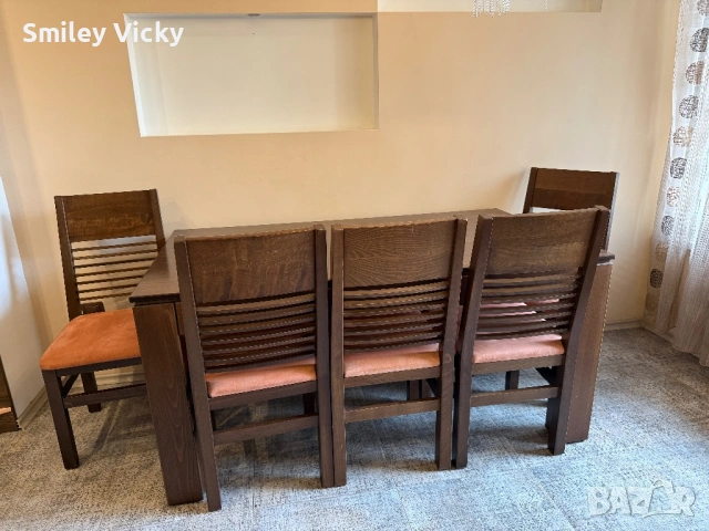 Кухненска маса с 6 стола