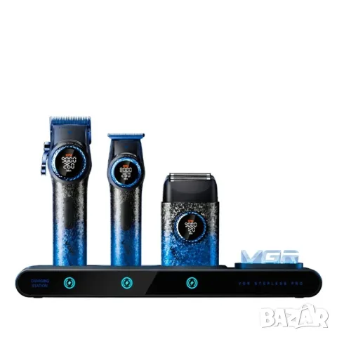 Професионален комплект 3в1 VGR STEPLESS PRO BLUE (9000 RPM)