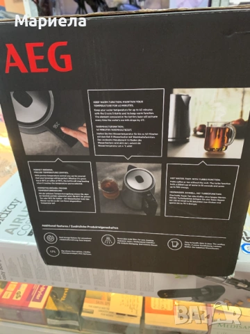 Електрическа кана AEG K5-1-6ST / AEG Deli 5, 2400 W / С настройка на градуса, снимка 2 - Кани - 54836562