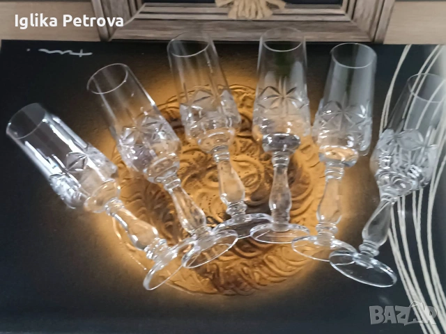 Нови,кристални чаши , снимка 17 - Антикварни и старинни предмети - 55014825