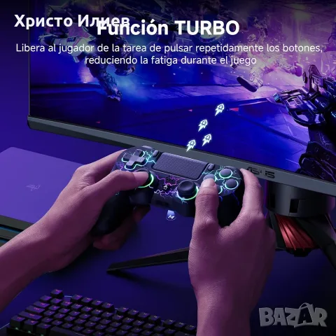 Безжичен контролер геймпад ECHTPower съвместим с PS4 и PC, снимка 2 - Аксесоари - 55666912