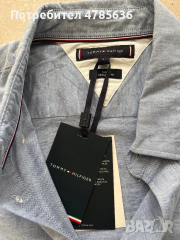Мъжка риза с къс ръкав Tommy Hilfiger - L, снимка 2 - Ризи - 54594511