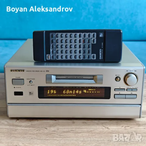 Аудиофилски MiniDisc плеър Onkyo MD-122 с оригинално дистанционно