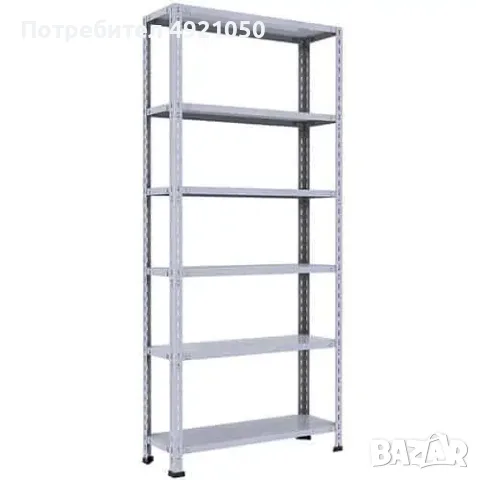 ПРОДАВАМ  Метален стелаж 6 рафта 200x90x40см / до 100кг на рафт