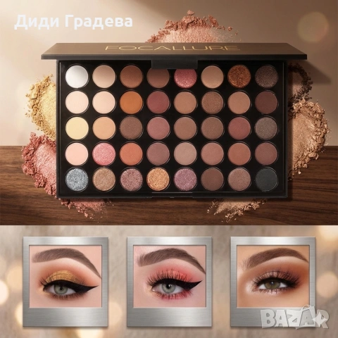 Палитра с 40 бр. сенки за очи с дълготраен ефект и матов завършек, снимка 2 - Козметика за лице - 54049795