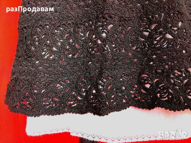 Автентична Ръчно Плетена Пола за Народна Носия~ Ажурна дантелена плетка~ с орнаменти., снимка 5 - Антикварни и старинни предмети - 54386342