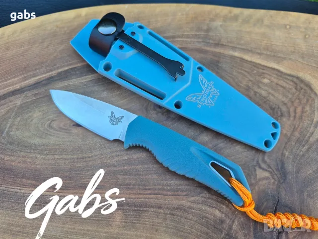 Фиксиран нож Benchmade Water Intersect 18050,Magna Cut,Depth Blue Santoprene, снимка 3 - Ножове - 55691112
