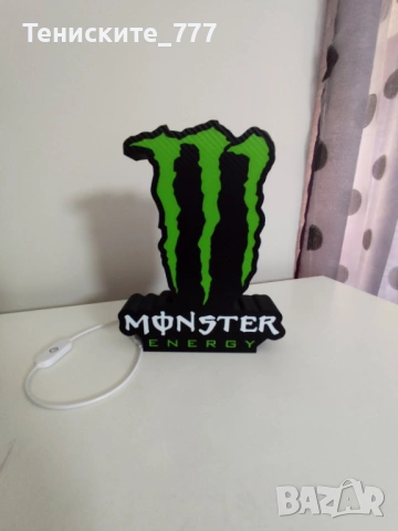 3д лампа Monster Energy, снимка 2 - Настолни лампи - 54584335