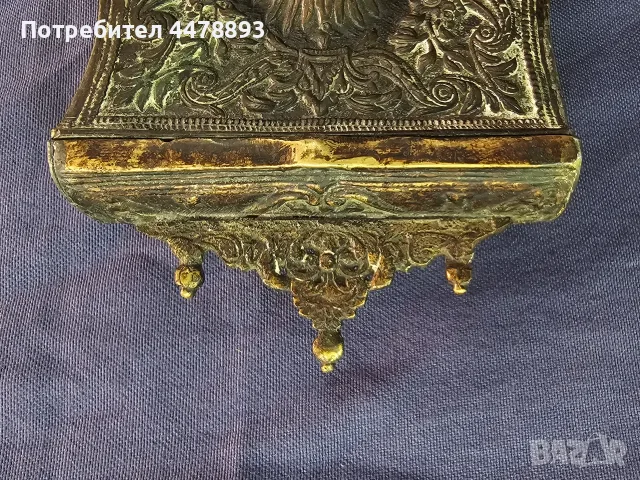 Автентичен фишеклък барутник паласка, снимка 6 - Антикварни и старинни предмети - 55625895