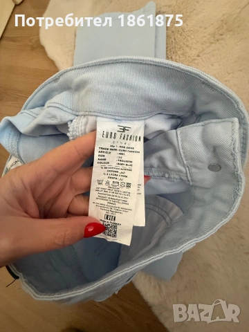 Сет от деним в небесно син цвят, снимка 8 - Комплекти - 54242944