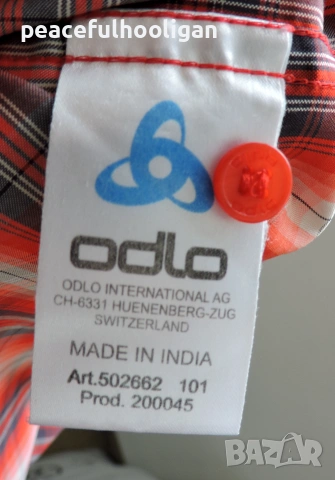 Odlo мъжка карирана риза – M/L (oversized | premium outdoor), снимка 10 - Ризи - 54986140
