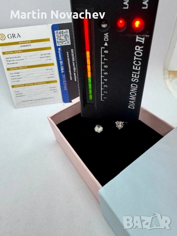 Сребърни обеци с мойсанит (Диамант) 1 карат, снимка 11 - Обеци - 54242940