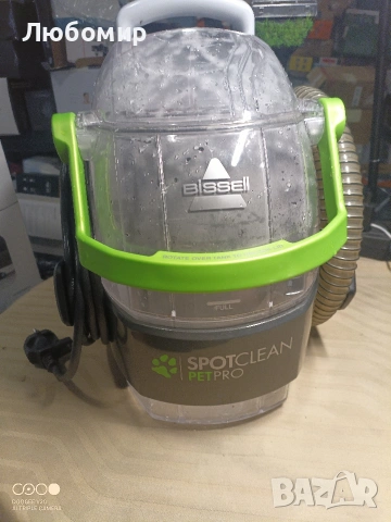 Перяща прахосмукачка BISSELL 15585 SpotClean Pet Pro Преносим, ​​Черен/Зелен, 750 W, 84 децибела , снимка 6 - Прахосмукачки - 54928438