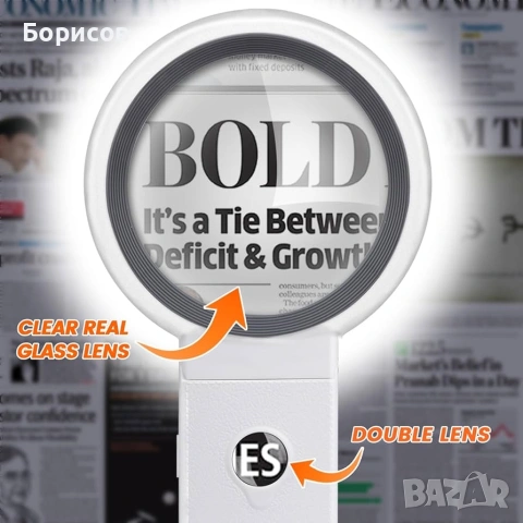 МОЩНА ЛУПА С LED СВЕТЛИНИ, снимка 6 - Други инструменти - 55164344