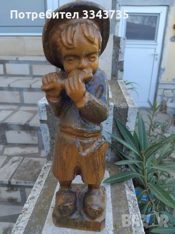 Винтидж фигура дърворезба., снимка 5 - Статуетки - 54178331