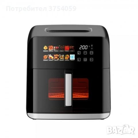 Еърфрайър Oliver Voltz OV51980CF, 1800W, 8 литра, Двоен нагревател, 12 Програми, LED дисплей и прозо, снимка 8 - Уреди за готвене на пара - 55160417