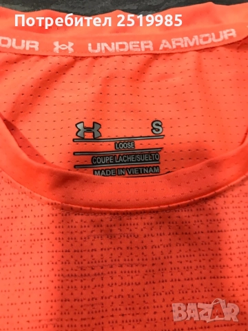 Оранжева тениска Under Armour, снимка 3 - Тениски - 54723739