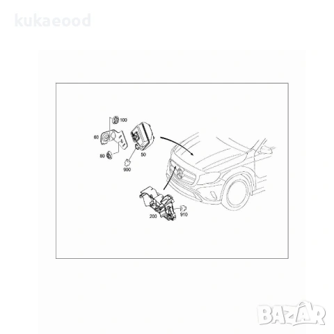 Ключ за преден капак за Mercedes Vito W447, снимка 7 - Части - 54054832