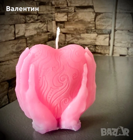 Ръчно изработени свещи - рози , мече , сърце , снимка 4 - Други - 54386521