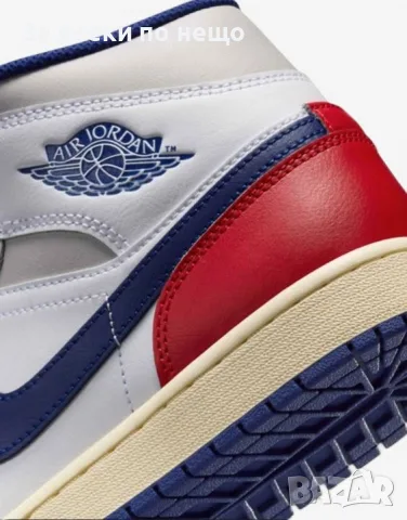 NIKE Air Jordan 1 Mid White / Blue Мъжки Маратонки👟Мъжки Баскетболни Спортни Обувки Код P2909, снимка 3 - Маратонки - 55510175