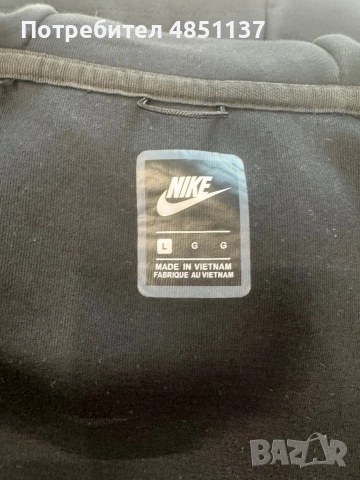 Nike tech fleece сив и черен горница и долиница, снимка 2 - Спортни дрехи, екипи - 54825374
