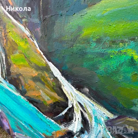 Съвременен пейзаж от Мирон Довганич. , снимка 2 - Картини - 55431399
