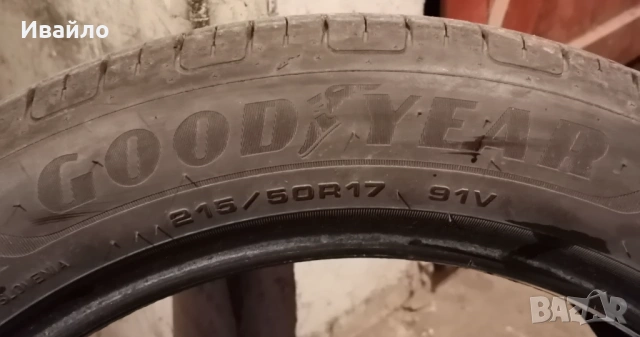 Продавам 2 броя летни гуми 215.50.17 на 1 сезон дот 2020 Goodyear , снимка 3 - Гуми и джанти - 54480583
