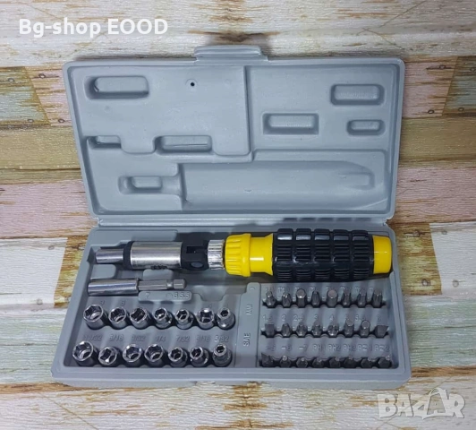 Пълен комплект отвертка с Гъвкаво рамо и аксесоари, 41в1