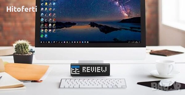 Wi-Fi часовник за умен дом (работи с Amazon Alexa, Netatmo, Sonos, Philips Hue, LaMetric TimeIFTTT и, снимка 2 - Друга електроника - 54347257