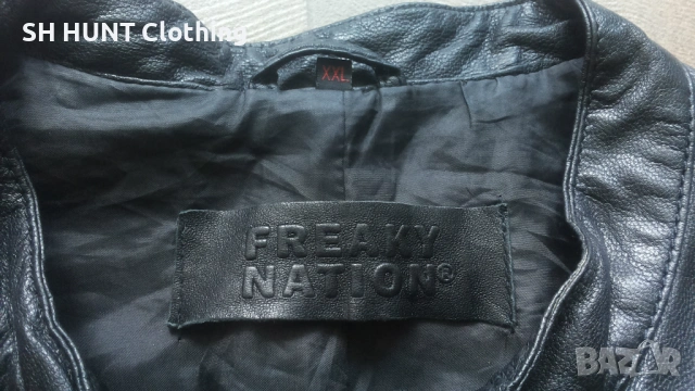 FREAKY NATION LEATHER Jacket Размер XL мъжко яке естествена кожа 16-27, снимка 7 - Якета - 54804668