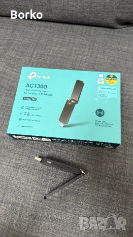 TP-Link AC1300 Wi-Fi USB адаптер, снимка 3 - Мрежови адаптери - 54586630