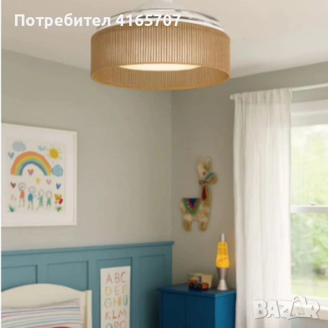 Brizy Bright Rattan – Вентилатор за таван с лампа и функция лято/зима