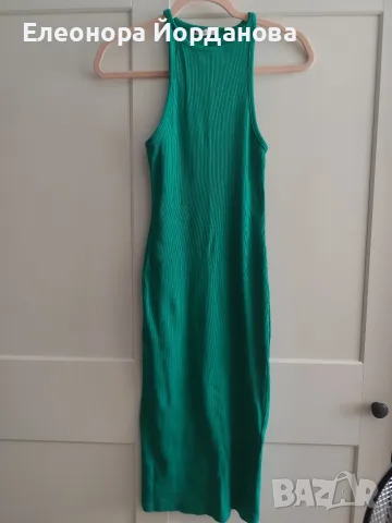 Зелена рокля на Zara, снимка 4 - Рокли - 55664240