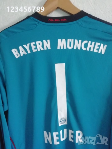 Bayern Munich Neuer Adidas 2013-2014 оригинална тениска фланелка екип Байерн Мюнхен Нойер вратарски , снимка 3 - Блузи - 52534135