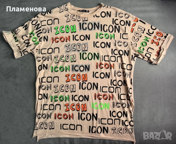 Дамска блуза с къс ръкав - L