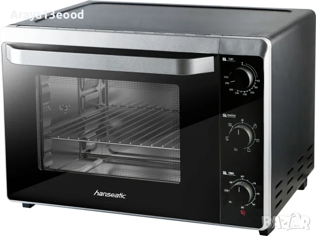 HANSEATIC Мини фурна 42L XXL с конвекция, грил и шиш за печене, снимка 7 - Печки, фурни - 55477518