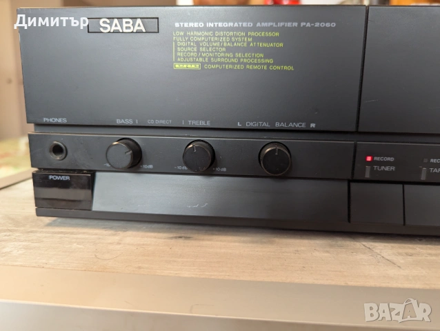 Продавам работещ усилвател SABA PA-2060, снимка 4 - Ресийвъри, усилватели, смесителни пултове - 54410709