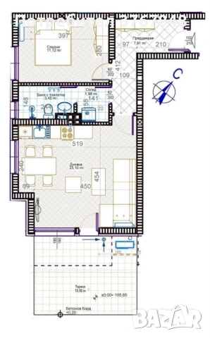 Двустаен апартамент в Пловдив, снимка 3 - Апартаменти - 54836615